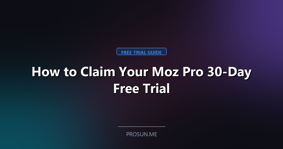How to Get a Moz Pro Free Trial (Save 20% on Pro SEO Tools)
